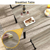 Rovibek Dining Table Set for 4 with 2 Benches – Space-Saving Kitchen Table Set for Kitchen & Dining Room, Grey Rovibek