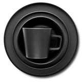 Stone Lain Coupe Dinnerware Set, Service For 4, Black Matte Stone Lain