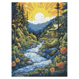 DOTZSO Abstract Diamond Painting Kits for Adults, Easy DIY 5D Round Full Drill Diamond Art kit Diamond Dot Crystal Gem Art and Craft for Beginners Home Wall Decor 12x16 Inches DOTZSO