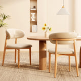 JCAJCA Kitchen Dining Chairs Set of 4 Modern Upholstered Leather Farmhouse Dining Room Chair with Metal Legs, Burlywood/Khaki JCAJCA