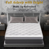 inight Twin Mattress 12 Inch, Individual Wrapped Pocket Springs Zoned Hybrid Mattress with Gel Memory Foam, Ergonomic Pressure Relief, Enhanced Edge Support, Breathable Comfort Night, 365-Night Trial inight