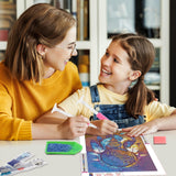 RICUVED Diamond Art Kits for Adults, Diamond Art Kits Full Round Drill Dreamcatcher Diamond Art, Starry Sky Diamond Gem Dots Art and Crafts for Gift Home Wall Decor 12x16Inch RICUVED