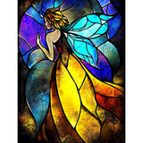 MISCER Fairy Diamond Art Kits for Adults, Glass Diamond Painting Kits for Beginners, 5D Full Drill Round Paint with Diamonds Pictures, Gem Art Painting DIY Crafts Kit Decor 12x16inch MISCER