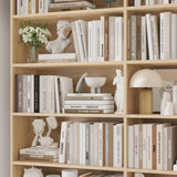 FACBOTALL 83.6" Tall Bookshelf and Bookcase, 7-Tier Extra Large Bookshelf with Double Storage, 14 Open Display Shelves for Home Office, Study and Living Room, Light Oak FACBOTALL