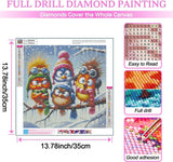 Birds Diamond Art Kits for Adults, 5D Full Round Drill Diamond Painting Kits for Adults Beginners,DIY Diamond Painting Gem Art Kits for Gift Home Wall Decor 14x14inch EIBEILI