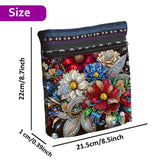 5D DIY Diamond Art Painting Crossbody Bag for Women, Shoulder Bag with Zipper Adjustable Shoulder Strap for Shopping-#10-Flower Generic