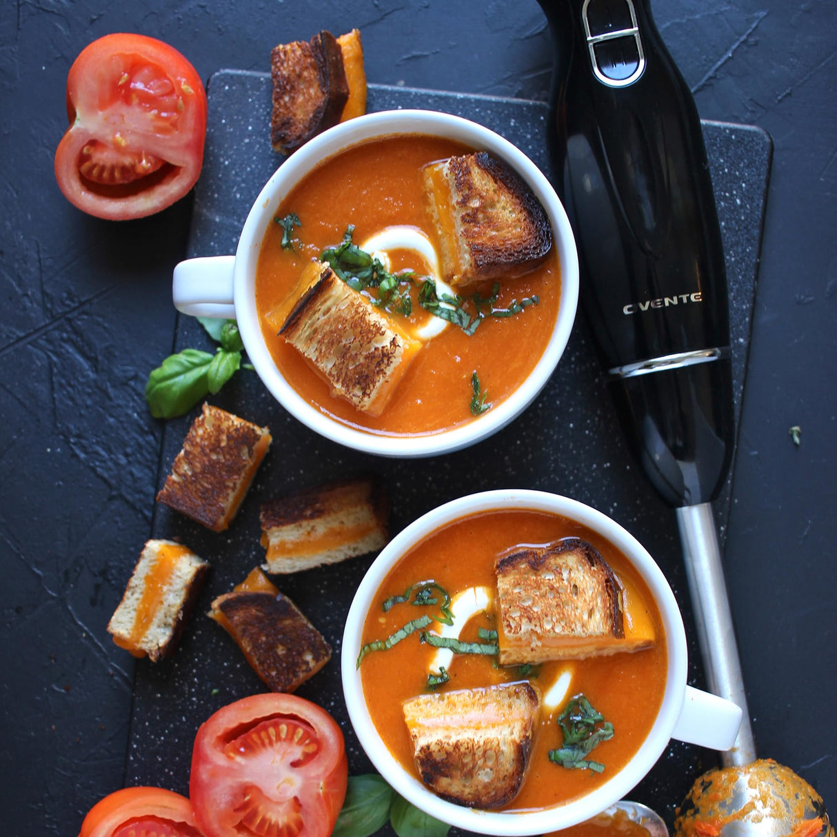 OVENTE Electric Immersion Hand Blender 300 Watt 2 Mixing Speed with Stainless Steel Blades, Powerful Portable Easy Control Grip Stick Mixer Perfect for Smoothies, Puree Baby Food & Soup, Black HS560B OVENTE