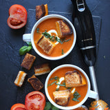 OVENTE Electric Immersion Hand Blender 300 Watt 2 Mixing Speed with Stainless Steel Blades, Powerful Portable Easy Control Grip Stick Mixer Perfect for Smoothies, Puree Baby Food & Soup, Black HS560B OVENTE