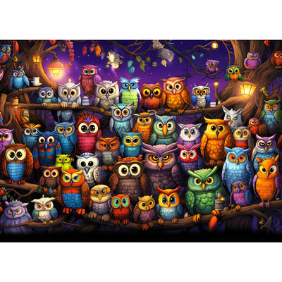 TangComplete - Owl Family Puzzle for Adults 1000 Pieces, Jigsaw Puzzles for Adults 1000 Piece, Puzzle for Adults, Adults Challenging Game Toys, Impossible Puzzle, Family Decoration Puzzle