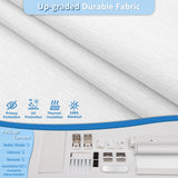 MANSNIX Smart Motorized Blinds with Remote, Cordless No-Drill Automatic Roller Shades, Blackout Electric Blind for Windows, White, 34 x 72 MANSNIX