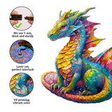 Jigfoxy Wooden Puzzles for Adults, Dragon Wood Puzzles Adult, Unique Animal Shape Wooden Jigsaw Puzzles, Birthday Gifts for Puzzles Lovers (XL-21.7 * 18.6in-560pcs) Jigfoxy