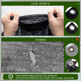 LOVE STORY 90% Sun Shade Cloth Black Mesh Tarp with Grommets 6.5 x 20FT Shade Cover for Greenhouse Patio Canopy Garden Pergola Dog House Chicken Coop LOVE STORY