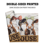 Cute Cow Farmhouse Placemats 4pcs, Farm Animal Tabletop Mat Rustic Style Non-Slip Washable Place Mats 12 x 18 Inch for Holiday Kitchen Dining Decor Imiss