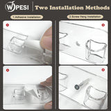 WPESI Wall Glasses Holder 2 pack,Sunglass Organizer,Acrylic Sunglasses Display,Sunglasses Rack for Hanging Your Multiple Eyeglasses, Sunglasses Holder Eyeglass Holder Stand (Clear, 6 Slots) WPESI