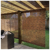 Bamboo Window Blinds 25" 26" 27" 28" 31" 32" 33" 34" 35" 36" 40" 41" 42" 43" 44" 45" 46" 47" 49" 50" 56" 57" 72" Wide, Natural Bamboo Roll Up Curtain Woven Custom Shades Cordless (Size : 25" W x 72" WoodArtSupply