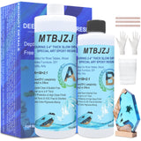 MTBJZJ Deep Pour Epoxy Resin, Crystal Clear Resin Kit 24oz, 2"-4" Ultra Clear Finish & Bubble-Free, 2:1 Art Casting Resin for Epoxy River Tables, Wood MTBJZJ