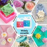 JDiction Silicone Mold Making Kit, 5lb(80oz) Super Elastic Liquid Silicone for Molds Making, Fast Cure Soft Mold Making Silicone Rubber for Casting Resin Molds/Silicone Molds/Candle/Soap Molds JDiction