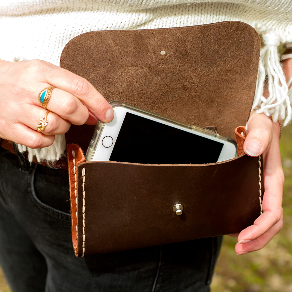 Realeather Festival Belt Bag Kit, Brown Realeather