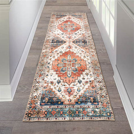 Aopota Hallway Runner Rug 2'x6' Washable Kitchen Runner Rug Vintage Runner Rugs for Hallways Non Slip Laundry Room Rug with Rubber Backing for Bath Room Bedroom Kitchen Laundry Room Aopota