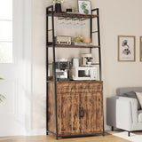 Industrial Vintage Microwave Stand with Storage Cabinet and Drawer by IDEALHOUSE IDEALHOUSE