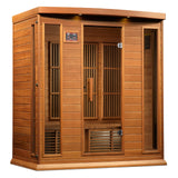DYNAMIC SAUNAS Maxxus MX-K406-01 Elite 4-Person Near Zero EMF (Under 2 MG) FAR Infrared Sauna, (Canadian Clear Red Cedar) Curb Side Delivery DYNAMIC SAUNAS