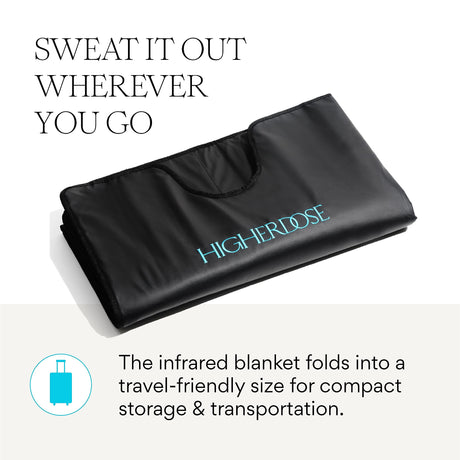 HigherDOSE Infrared Sauna Blanket - Personal Sauna to Relax & Detox Your Body and Mind - Portable Sauna Blanket for Home Sauna Therapy - Plush Thermal Blanket with Far Infrared Heat HigherDOSE