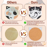 handlish 6 Pieces of Cute cat Diamond Art Coaster with Stand, Adult and Child Diamond Painting Art Set, DIY Diamond Art for Beginners, Family Craft Items (CAT) handlish