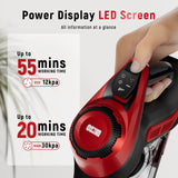 Cordless Vacuum Cleaner, 30Kpa Home Stick Vacuum, Smart Display & 1.5L Dust Cup, 55mins Max Runtime, Rechargeable Lightweight Handheld Vavuum for Pet Hair/Carpet/Hardwood Floor/Car Curvymoontech