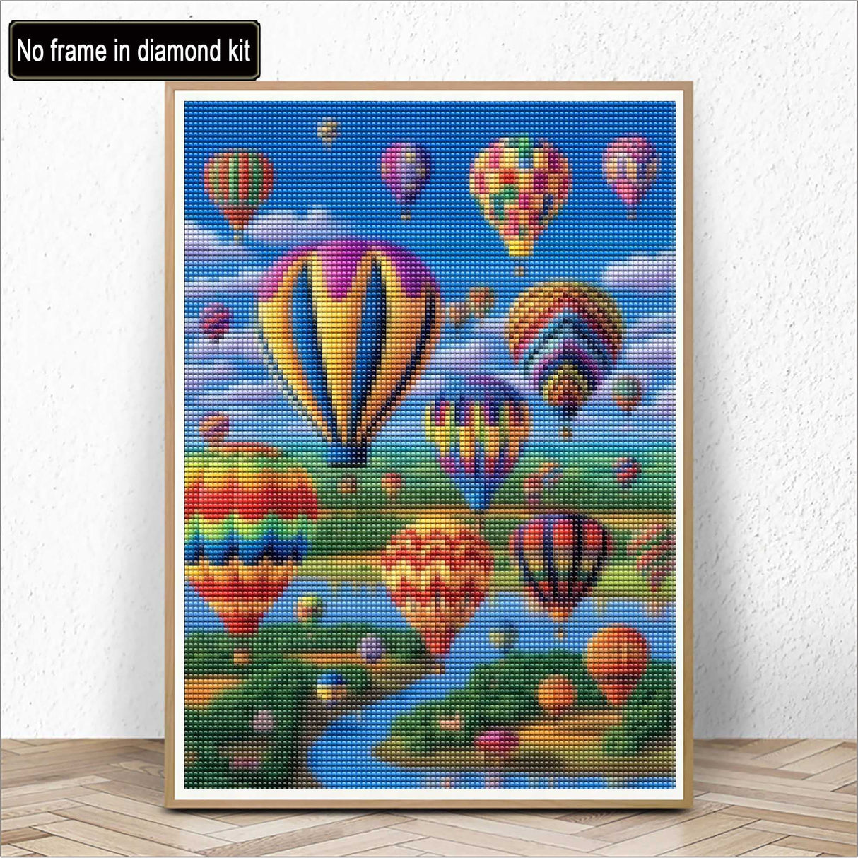 Kaliosy 5D Diamond Art Kits for Adults River Coloured Hot Air Balloon by Number Kits, Diamond Painting Art DIY Crystal Craft Full Drill Cross Stitch Decoration 12x16 inch (x25139) Kaliosy