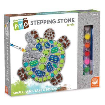 MindWare Turtle Stepping Stone Kit: Paint Your Own Stepping Stones for Kids Craft Kit Includes Paint, Brushes and Instructions