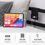 DWVO Canopy Bed Frame King, Four Poster Platform Bed with USB Charging Station, Metal Bed Frame with Slats Support, 12.4 inch Underbed Storage, No Box Spring Needed, Black DWVO