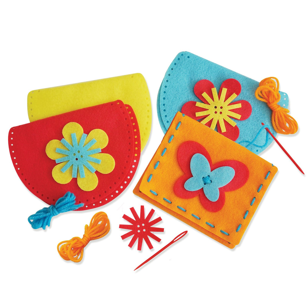 Serabeena Sew Your Own Purses - Sewing Kit for Kids Ages 4-8 Plus - Felt Crafts - Helps Develop Fine Motor Skills - DIY Kit With 6 Purses & Accessories Serabeena