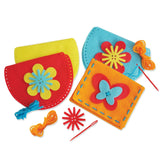 Serabeena Sew Your Own Purses - Sewing Kit for Kids Ages 4-8 Plus - Felt Crafts - Helps Develop Fine Motor Skills - DIY Kit With 6 Purses & Accessories Serabeena