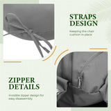 Waterproof Double Egg Chair Cushion Replacement for Patio 2 Person Hanging Egg Chair - Quick-Drying, Weather-Resistant, Soft Cotton Filling, Machine Washable (Grey) Cuteripe