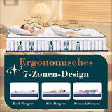 Queen Mattress - 12 inches Gel Memory Foam in a Box, Queen Size Mattress with Pocket Springs, Medium Soft, Pressure Relief & Motion Isolation, 100 Nights Trial, 60 * 80 Inch. Kesyup