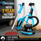 𝟐𝟎𝟐𝟓 𝐔𝐩𝐠𝐫𝐚𝐝𝐞𝐝 Drywall Sander, 780W Electric Drywall Sander with Vacuum Attachment and Labor-Saving Back Belt, 7 Variable Speed 900-1800RPM, Dustless Floor Sander for Popcorn Ceiling Floor Bryner