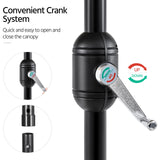 Yaheetech Outdoor Patio Umbrella, 7.5ft Table Market Umbrella with Push Button Tilt and Crank & Sturdy Ribs UV Protection for Garden, Deck, Backyard, Pool, Tan Yaheetech