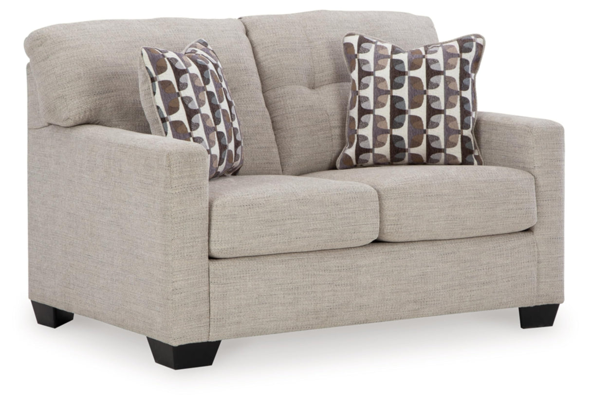 Signature Design by Ashley Mahoney Contemporary Tufted Loveseat, Beige Signature Design by Ashley