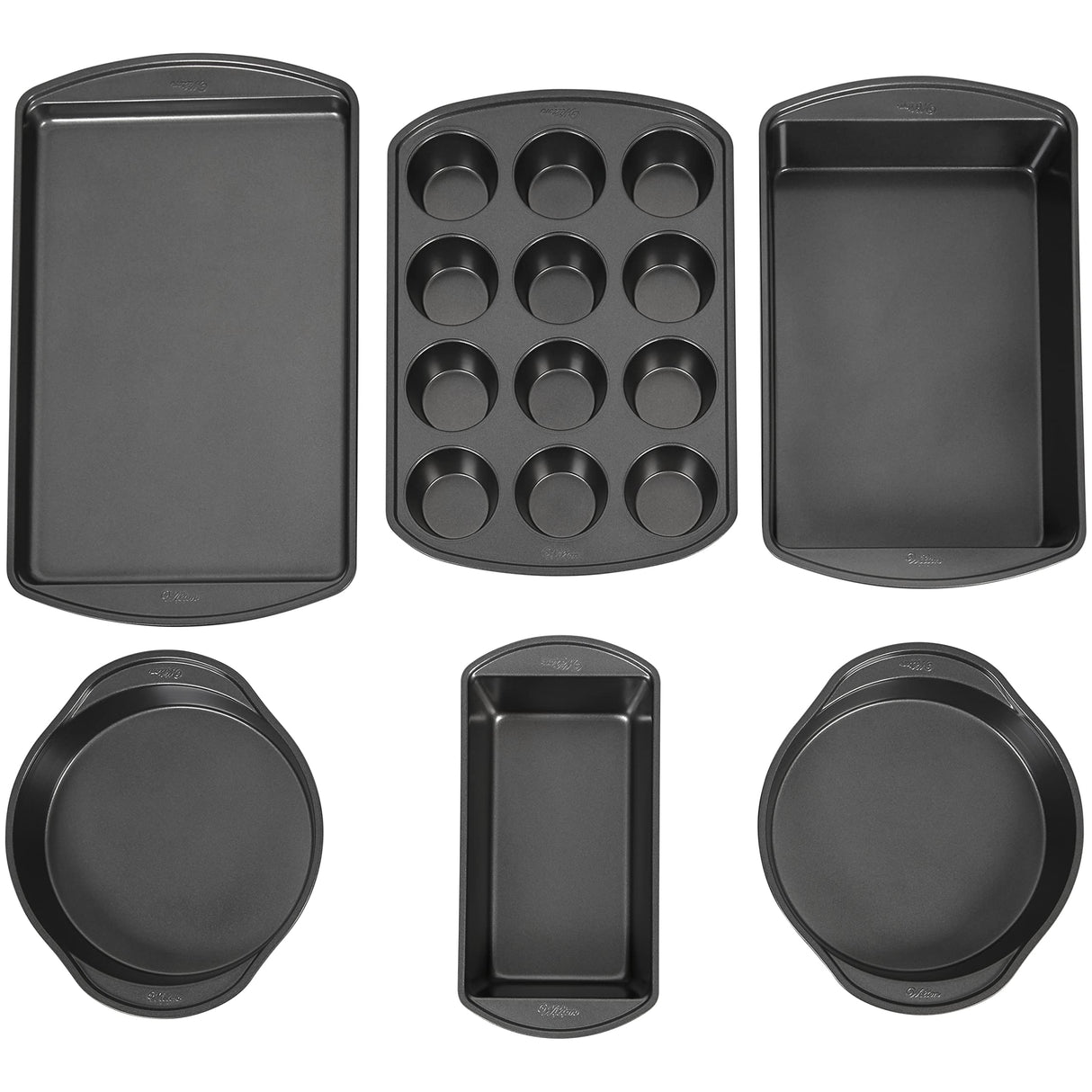 Wilton Perfect Results Premium Nonstick Bakeware Essentials Set - Perfect for Everyday Use and Baking Cookies, Cupcakes, Cakes, Steel, 6-Piece Wilton