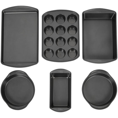 Wilton Perfect Results Premium Nonstick Bakeware Essentials Set - Perfect for Everyday Use and Baking Cookies, Cupcakes, Cakes, Steel, 6-Piece