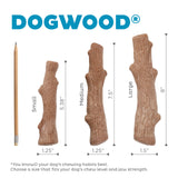 Petstages Dogwood Wood Durable Dog Chew Toys, Real Wood & Calming Hemp, 2-Pack, Medium Outward Hound