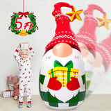 5Ft Lighted Outdoor Christmas Decorations Inflatables - Blow Up Gnome Tumbler Xmas/Winter Holiday/Happy New Year 2025 Display Indoor Party Decor Supplies Renbuzhu