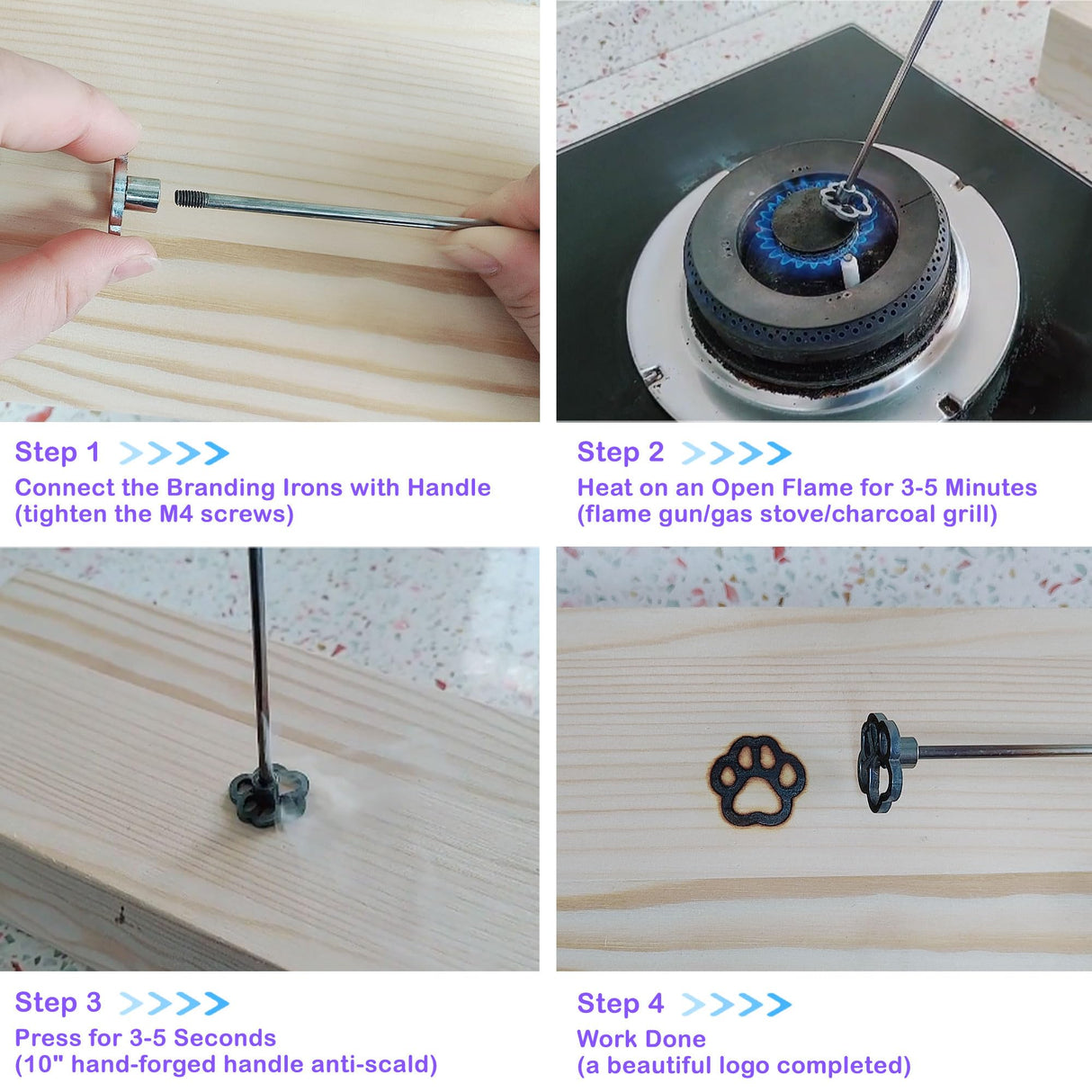 Custom Branding Irons Set for DIY Crafts - 100 Assorted Characters by PKPKAUT PKPKAUT