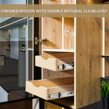 Sintuff 4 Set Wooden Pull out Tray Cabinet Organizer Soft Close Roll out Shelves for Kitchen Cabinets Fully Assembled Slide Pantry Shelves for Kitchen Base Cabinet(15'' x 21'') Sintuff