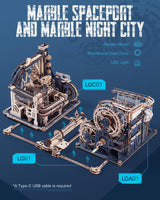 ROKR 3D Wooden Puzzles for Adults, 3 in 1 Wooden Marble Run, Wood Model Mechanical Puzzles Building Toys Kits, Gifts for Men Boys (LGX02) ROKR