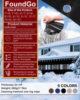 FoundGo 8'H x 7'W Vinyl Curtains for Patio 19oz, Outdoor Clear Vinyl Patio Enclosure,Heavy Duty Clear Tarp Waterproof Vinyl Tarps with Grommets for Pergola, Balcony,Porch,Gazebos，-4℉ Cold Resistant FoundGo