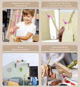 Puzzled Wooden Airplane Model Kits - Water Plane, Spirit of St. Louis, Nieuport 17 & Tri-Plane 3D Wooden Puzzles Set, Educational Adults & Kids Toys DIY Airplane Kit Assembly Planes to Build - 4 Pack Puzzled