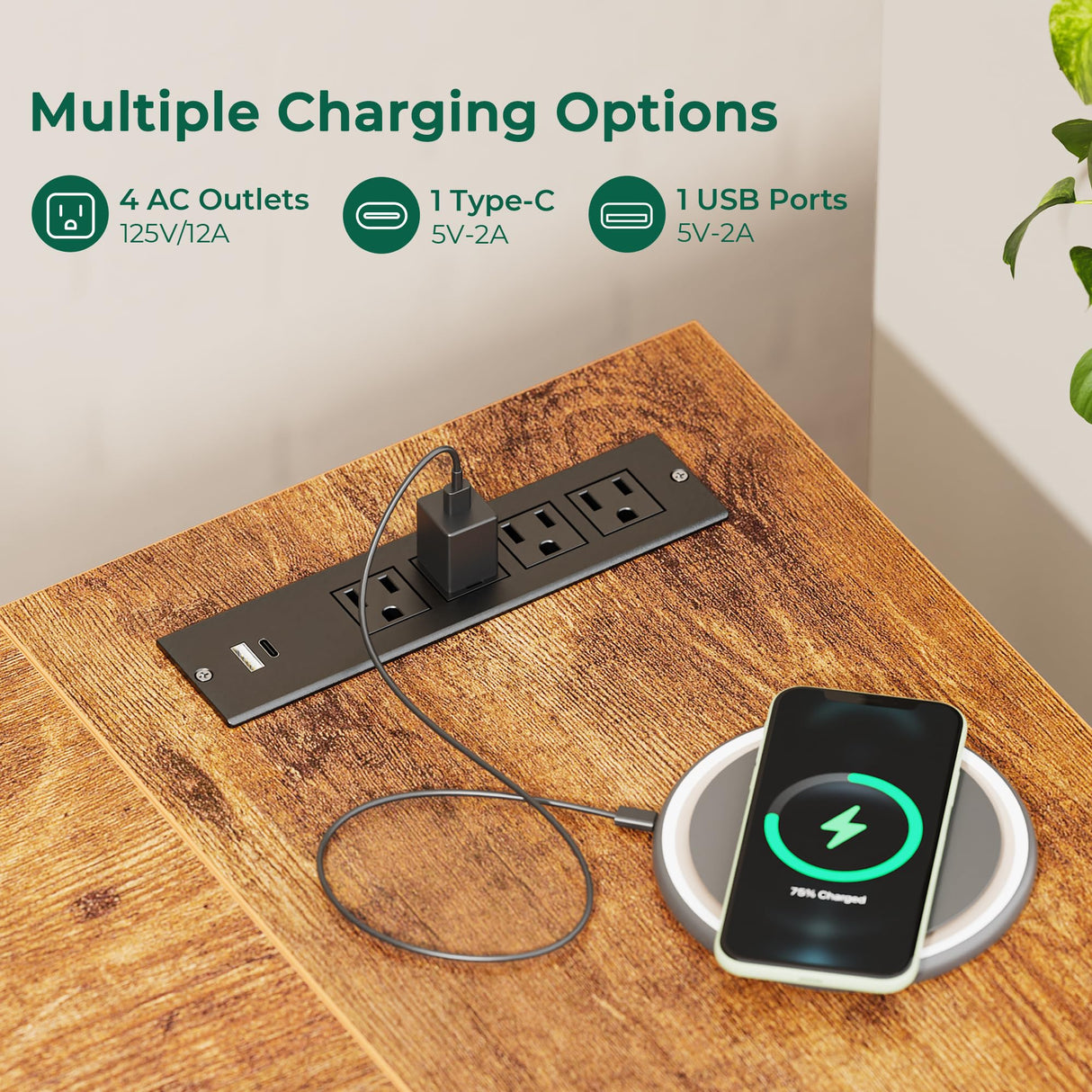 Huuger L Shaped Desk with Power Outlets, Computer Desk with 3 Drawers, 47 Inch Office Desk with Shelves, Gaming Desk, Corner Desk Work Desk for Home Office, Study, Rustic Brown Huuger