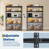 Garage Storage Shelves 5 Tiers, Heavy Duty Storage Shelving Racks with 2500 LBS Capacity, 48 " L x 18 in W x 72 in H Metal Adjustable Shelving Unit for Kitchen Pantry Basement Bathroom Laundry GarveeHome