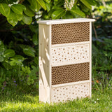 Navaris Bee House for Garden - 10.2" x 15.8" Bee Hotel for The Garden - Nesting Tubes Box with Holes for Carpenter Bees, Pollinating Bees, Mason Bees Navaris